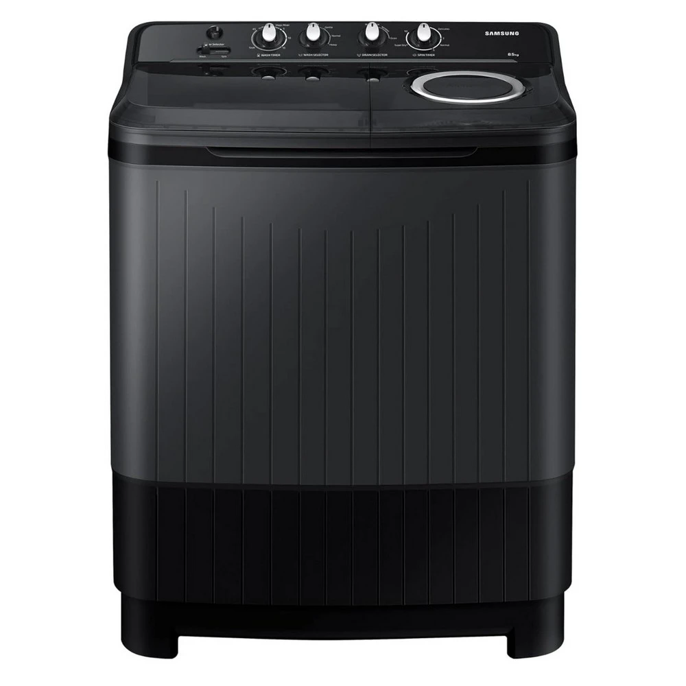 Samsung 8.5 kg 5 Star Semi Automatic Washing Machine with Air Turbo Drying System (WT85B4200GD/TL, Dark Grey)